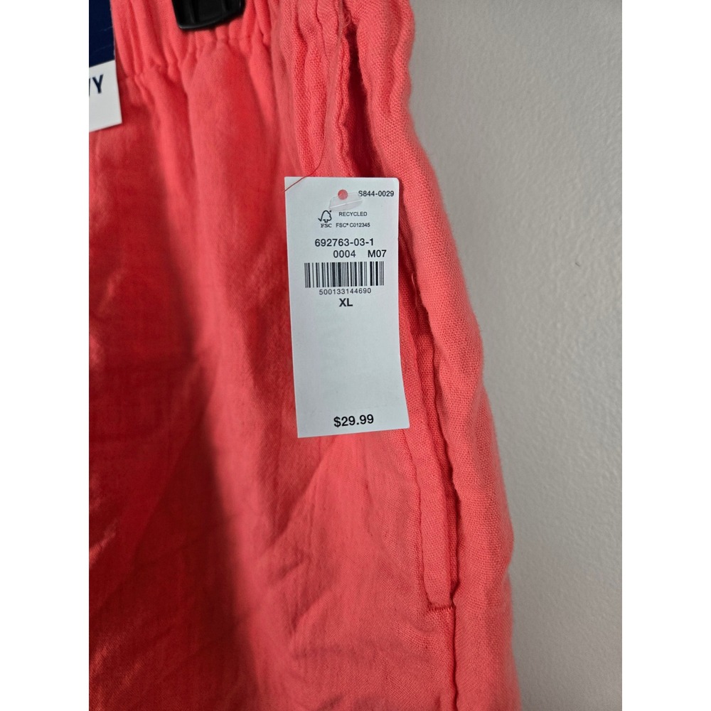 Old Navy Womens XL Coral Pink High Rise 4 Inch Inseam Cotton Gauze Shorts New - Picture 3 of 8